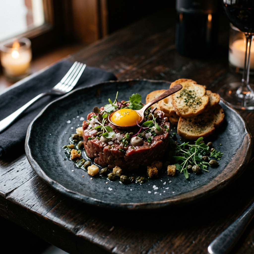 Detailed appetizer presentation